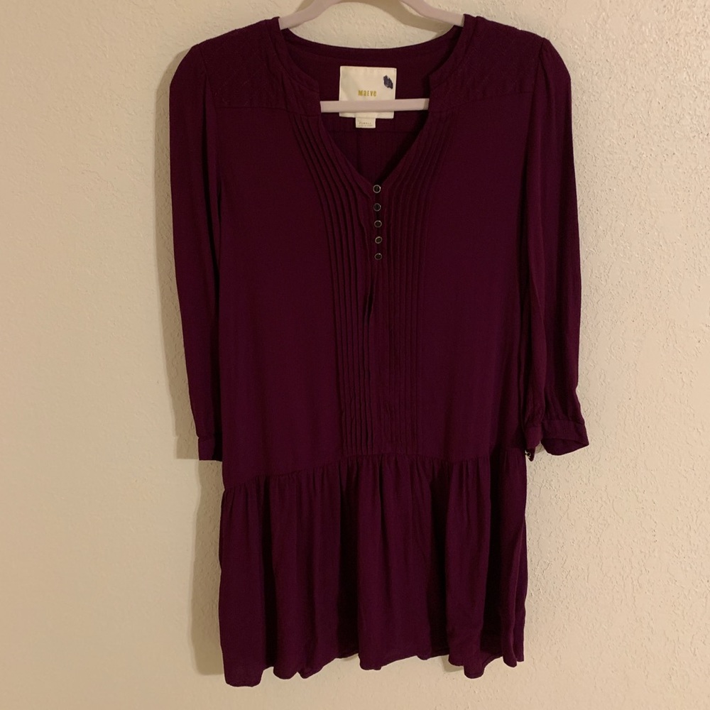 Maeve Plum 3/4 Dress Anthropologie